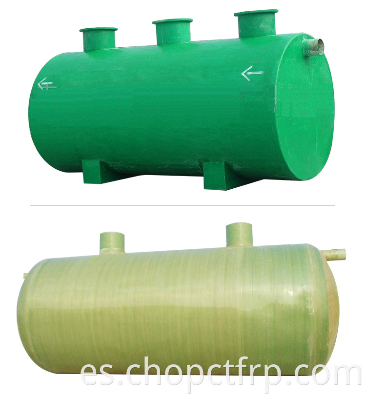 2 Cúbico Glass Glass Industrial GRP Bio Septic Tank